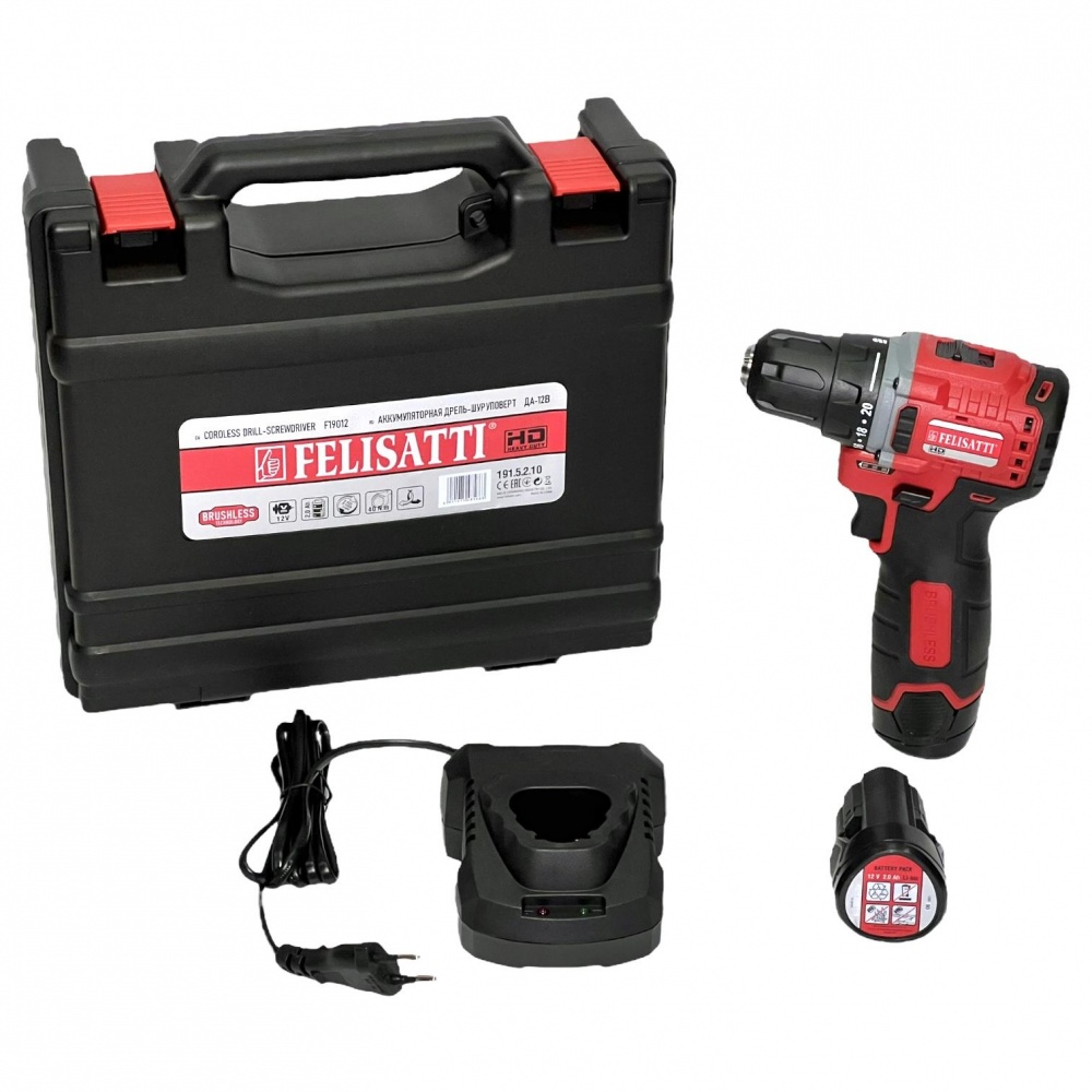 Шуруповерт акумуляторний Felisatti ДА-12В/F19012