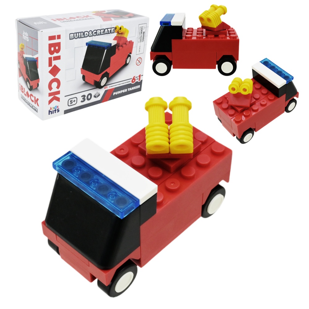 Игрушка-конструктор Iblock Kids hits JUNIOR Пожарная (в ассортименте) KH51/004