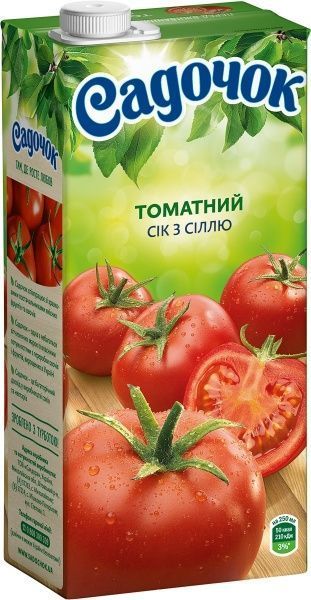 Сок Садочок Томатный с солью 0,95л (4823063107303) 