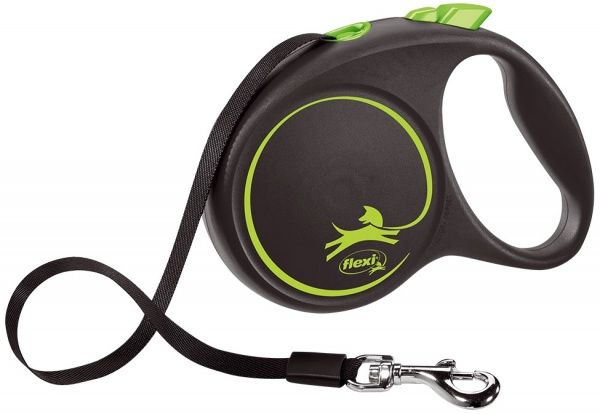 Поводок-рулетка Flexi Black Design лента L зеленый