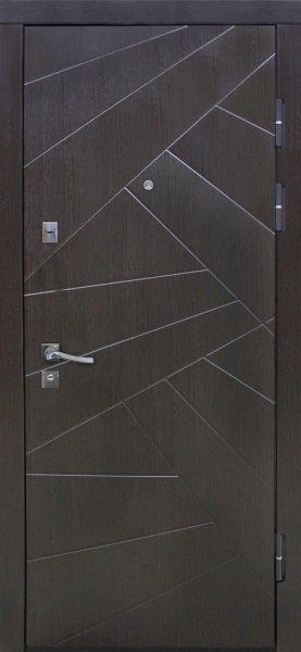 Двері вхідні TM Riccardi Urban 1-B MS дуб венге / дуб bianco line 2050x960мм ліві