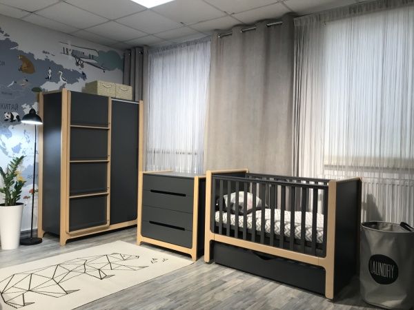 Ліжечко дитяче Veres ЛД 7 Ніцца темно-сірий 07.3.1.36.16