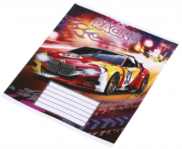 Тетрадь школьная с глитером 12 листов в клеточку в ассортименте Мечты сбываются