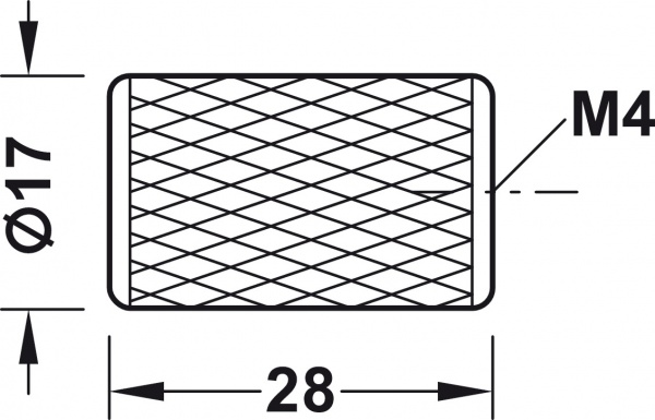 Ручка для меблів кнопка Hafele на один отвір мм 132.19.211 матовий чорний