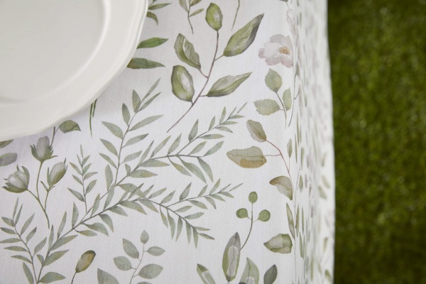 Скатерть Jazmin 150x200 см белый с рисунком Atenas Home 