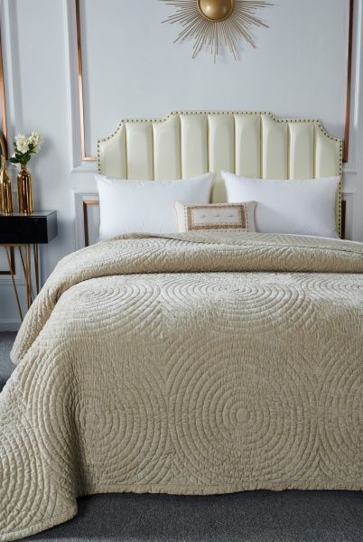 Покривало Velvet Circle 240x260 см La Nuit бежевий 