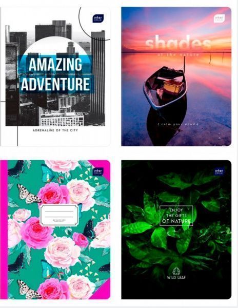 Зошит шкільний 32 аркуша в лінію Premium Mix в асортименті InterDRUK