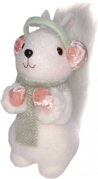 Декорация новогодняя New Star Белка в наушниках 21 см 