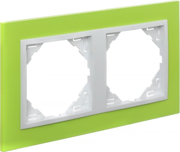 Рамка двухместная Efapel ANIMATO Logus универсальная зеленый 90920 TDG