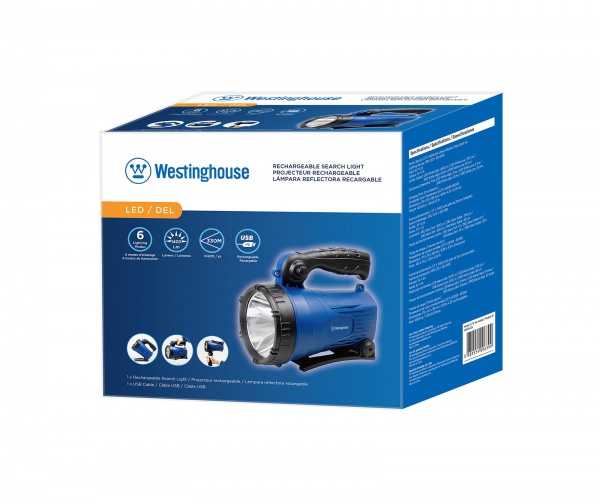 Светодиодный фонарик Westinghouse WF216-CB поисковый 15W LED с функцией Power Bank + (microUSB кабель в комплекте) синий