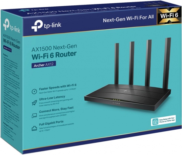 Маршрутизатор беспроводной TP-Link Archer AX12 
