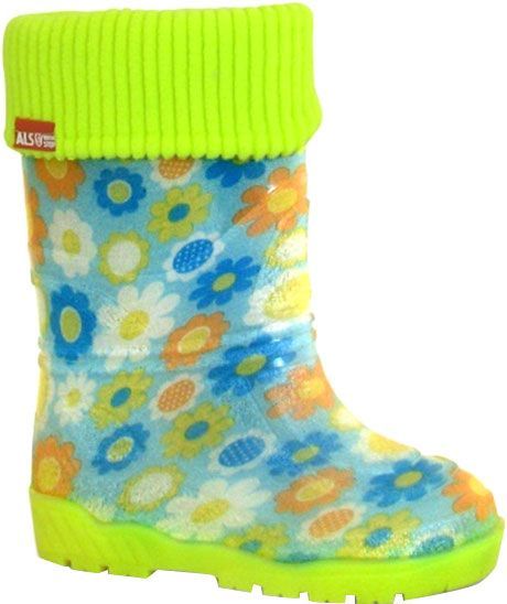 Чоботи гумові Alisa Line Ромашки р.36 жовтийблакитнийсалатовий 