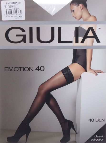 Панчохи Giulia bianco EMOTION р. 1/2 40 den білий 