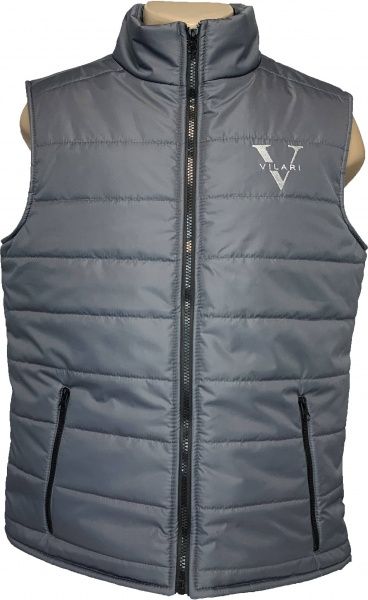 Жилет Україна стьобаний, темно-сірий чоловічий XL