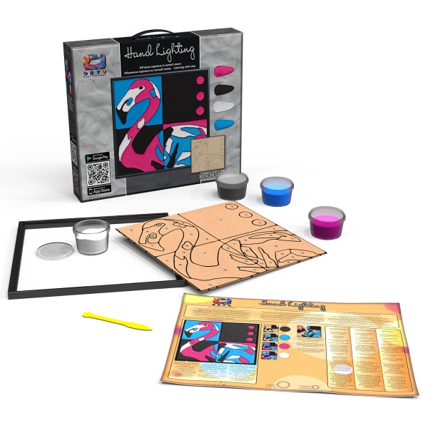 Картина з легкого пластиліну Moon Light Clay mini Фламінго 30х30 см 70082