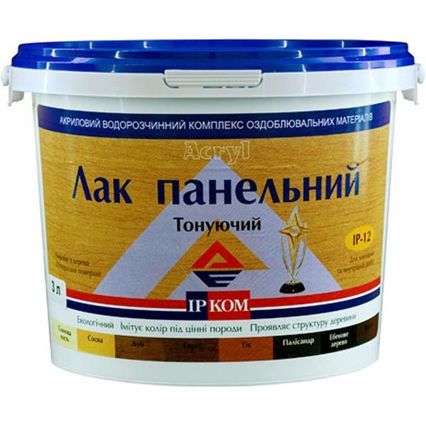 Лак тонирующий ИР-12 тик ІРКОМ полумат 1 л тик