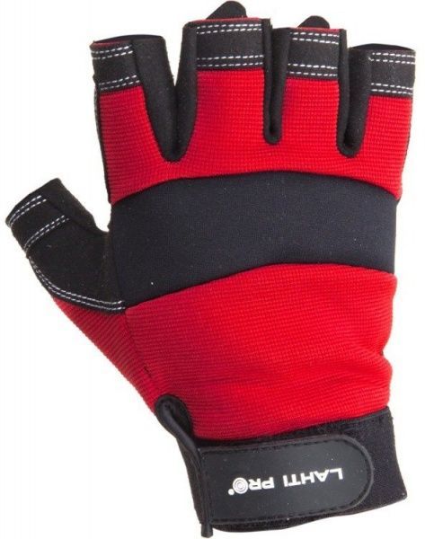 Перчатки Lahti Pro красные с покрытием микрофибра XL (10) L280610K
