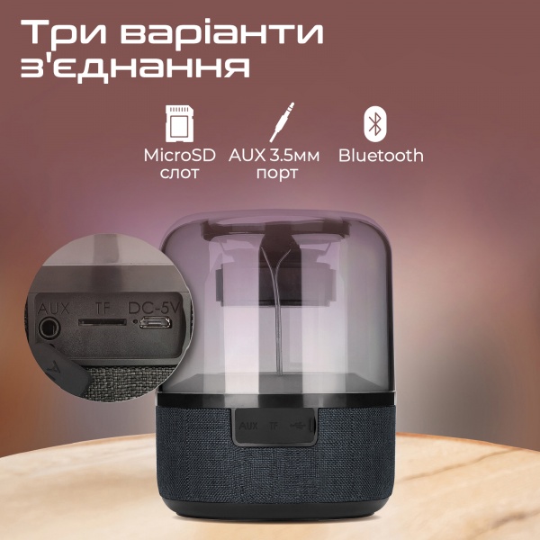 Акустична система Promate 1.0 black Glitz-L 10W