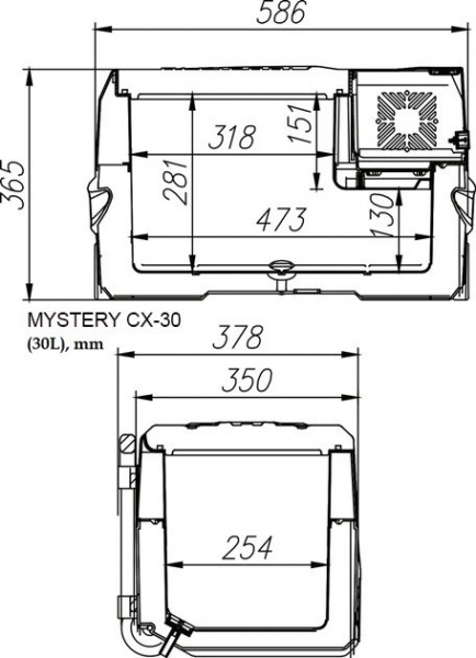 Автохолодильник Mystery 30 л MCX-30