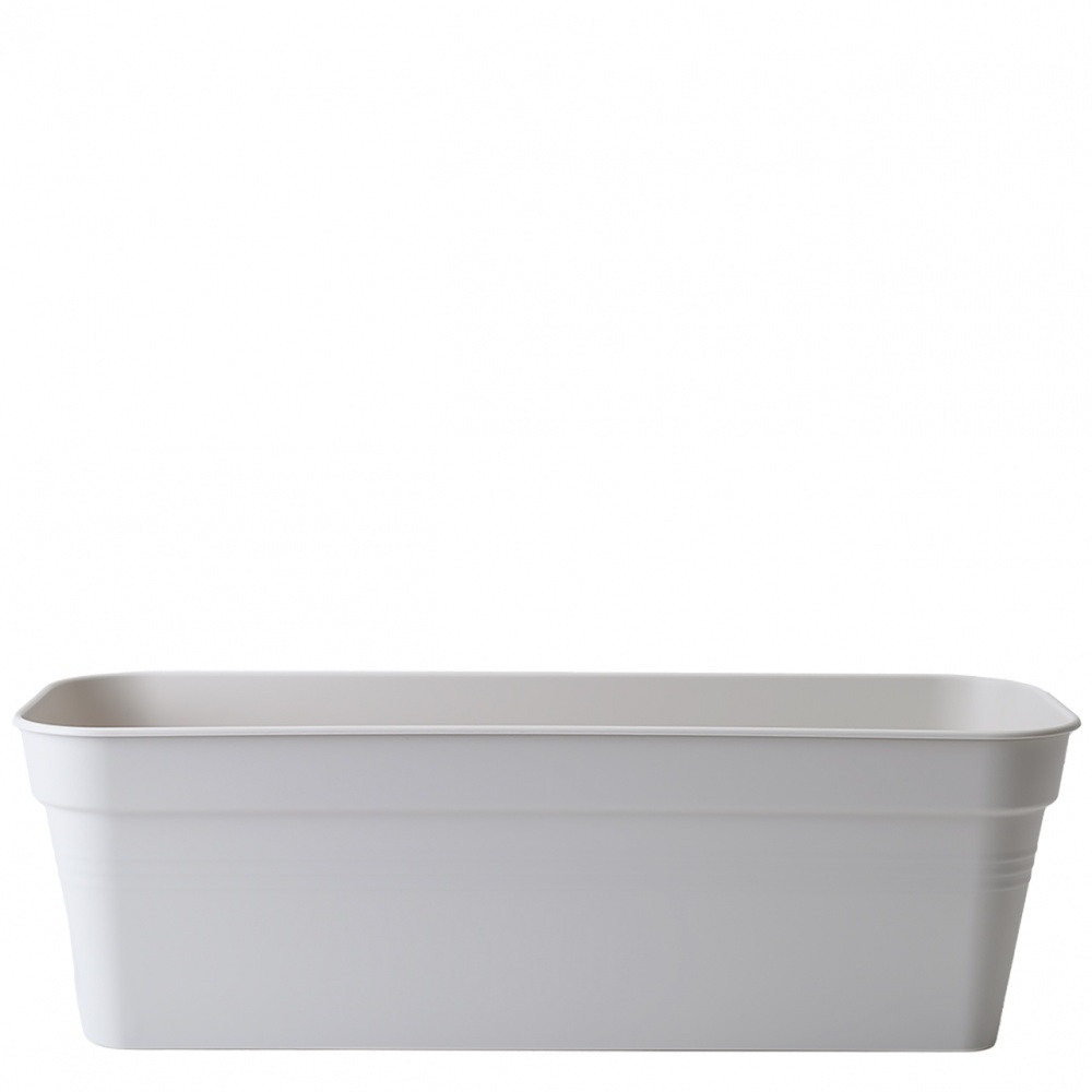 Вазон Глорія балконний 60х18 см прямокутний 12 л біла роза