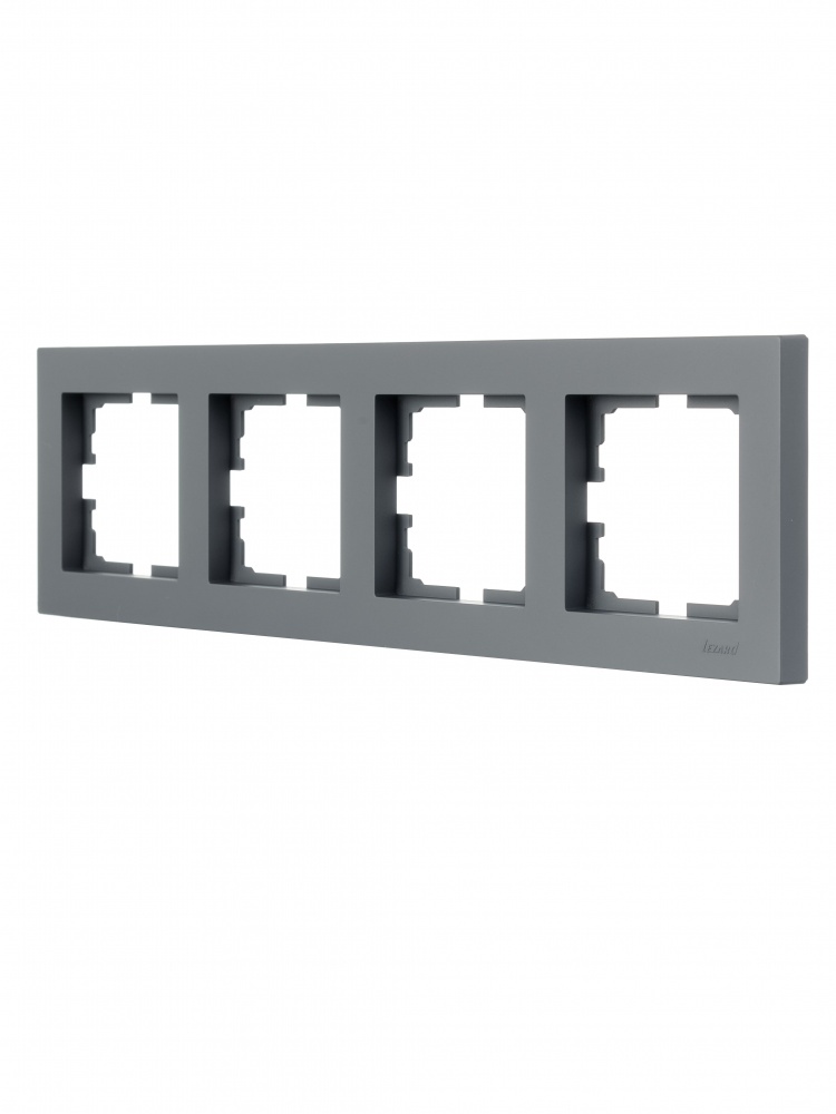 Рамка чотиримісна Lezard Vesna горизонтальна шефілд грей 742-3400-149