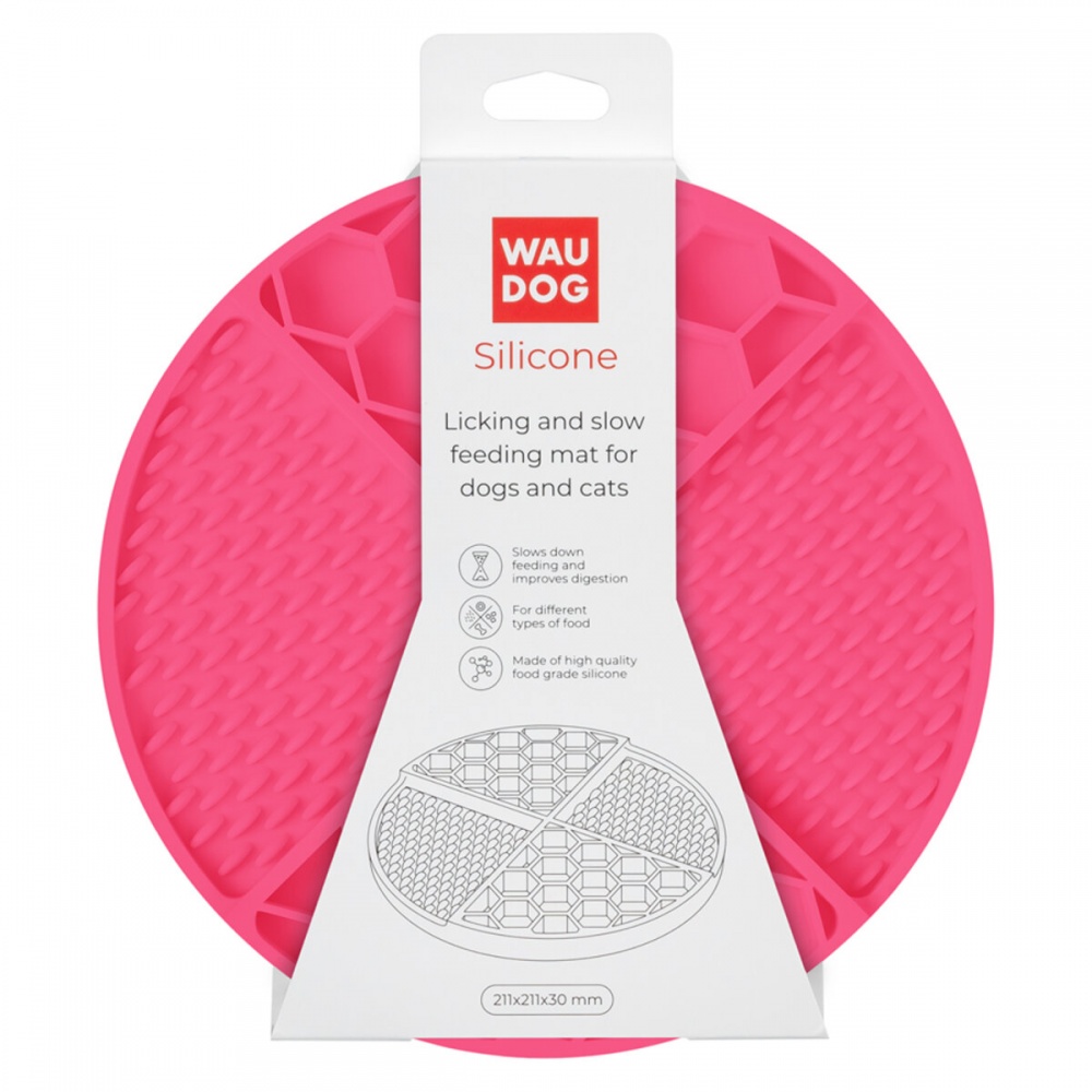 Коврик Waudog Silicone 211х211х30 мм розовый