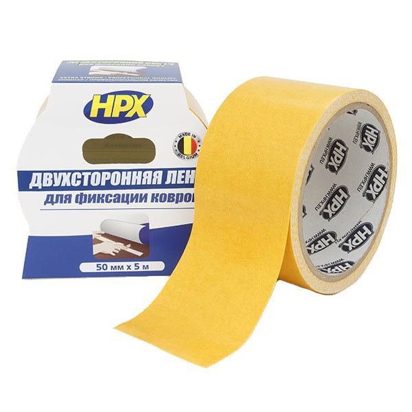 Двусторонняя клейкая лента для ковров и линолеумов 50 мм x 5 м CT5005
