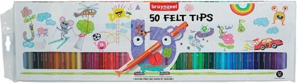 Набор фломастеров детских 50 цветов 60121050 Bruynzeel