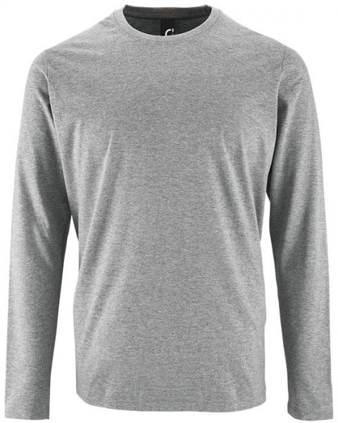 Футболка Sol's Imperial LSL Men р. XL сірий меланж