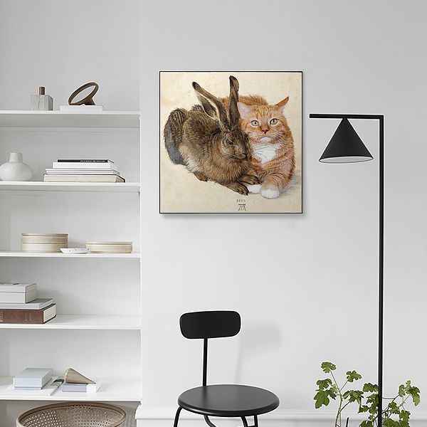 Репродукция Hare and Cat 48x48 см 