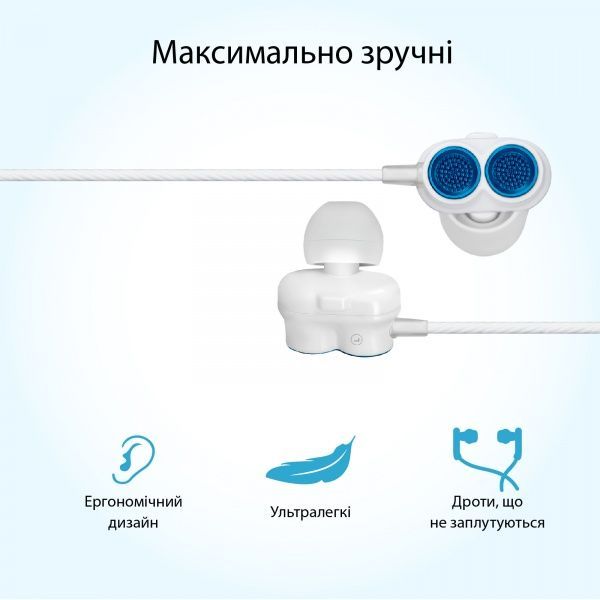 Наушники Promate ivory.blue