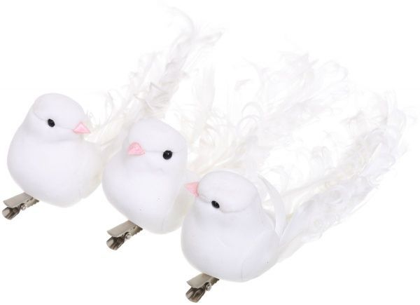 Набор новогодних декораций Птичка 3 шт. 16 см EPI-D18007ABC 