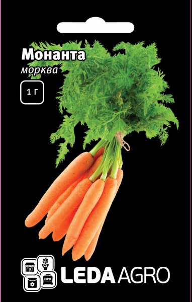 Семена LedaAgro морковь Монанта F1 1г (4820119796610)