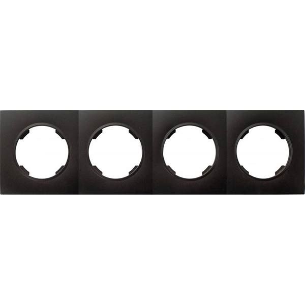 Рамка чотиримісна HausMark Bela універсальна чорний SNG-FRP.RD20G4-BK