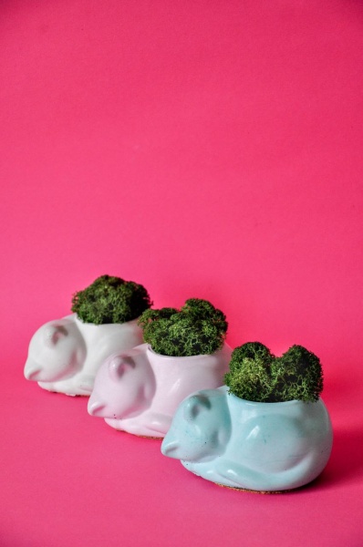 Кашпо декоративне Murrkos бірюзовий бетон