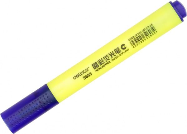 Маркер текстовый Deli S603 4 мм желтый 