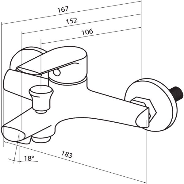 Змішувач для ванни/душу Damixa Origin Balance 791000000