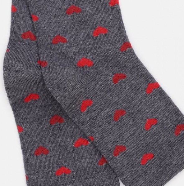 Шкарпетки дитячі для дівчаток Steven 14416 р. 32-34 сірий меланж 