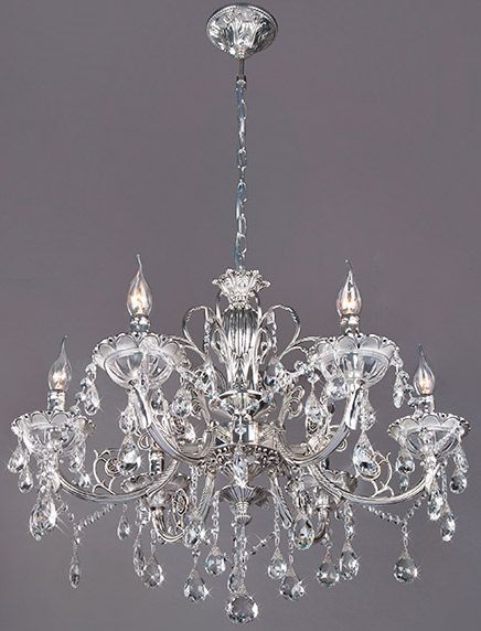 Люстра підвісна Strotskis Carolina 6x60 Вт E14 сріблястий 230/6 