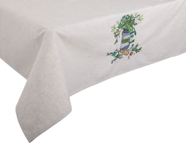 Скатерть «Прованськие травы» 1119-18/00 140x180 см льняной Эдельвика 