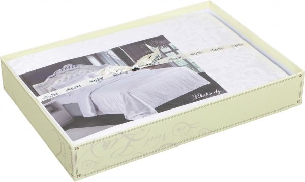 Комплект постільної білизни Rhapsody white сімейний білий La Nuit 