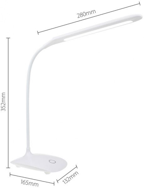 Настольная лампа офисная ColorWay Flexible с аккумулятором LED 3 Вт белый CW-DL07FB-W 