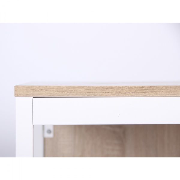 Стіл письмовий AMF Art Metal Furniture Осло з ящиком та кабель-каналом білий