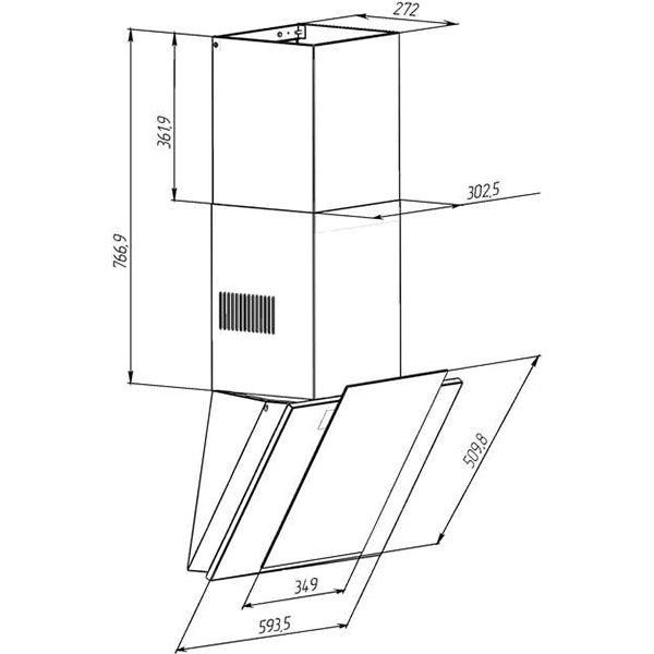 Вытяжка Pyramida NR-MV 60 (1000) M BL