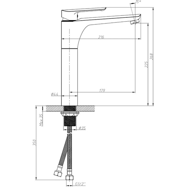 Змішувач для умивальника Imprese BLANICE 05330-H