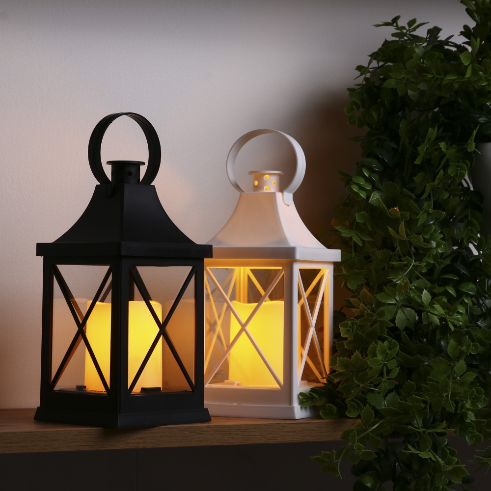 Свічка -ліхтар LED чорний 21х10х10 см пластиковий Pako-If