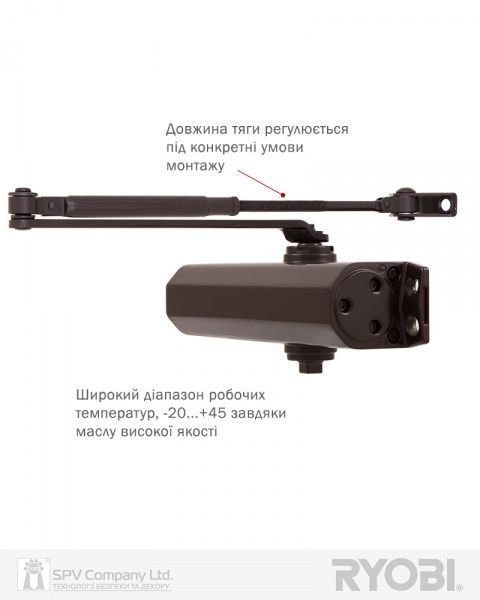 Доводчик дверной RYOBI D-1504 коричневый 80 кг