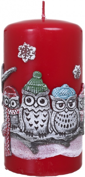 Свічка декоративна Сови 70х120 колір в асортименті Pako-If