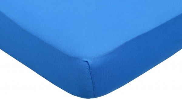 Простынь на резинке трикотажное 180x200 см темно-синий Home Line 