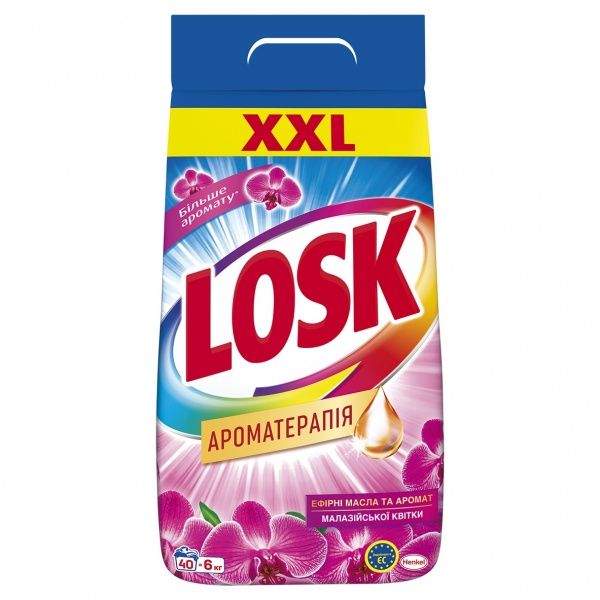 Порошок для машинного прання Losk Ароматерапія Аромат малазійських квітів 6 кг 